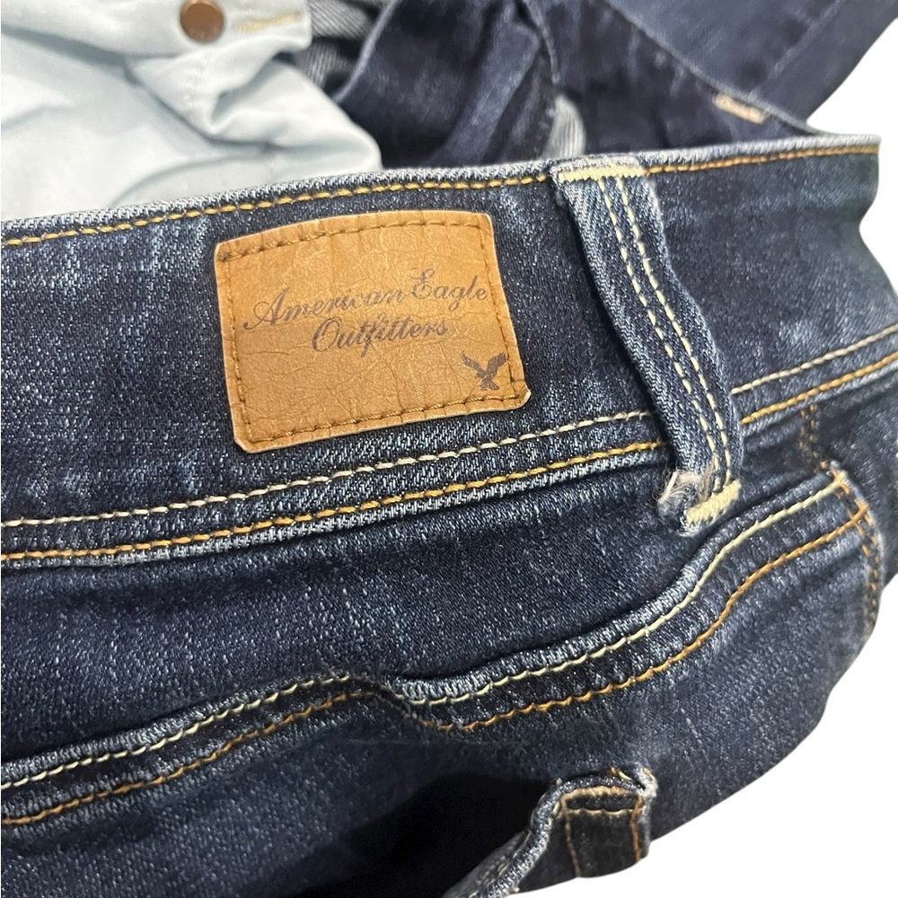 American Eagle Denim Y2K Slim Bootcut Dark Jeans Low Rise 29X31 - Picture 7 of 10